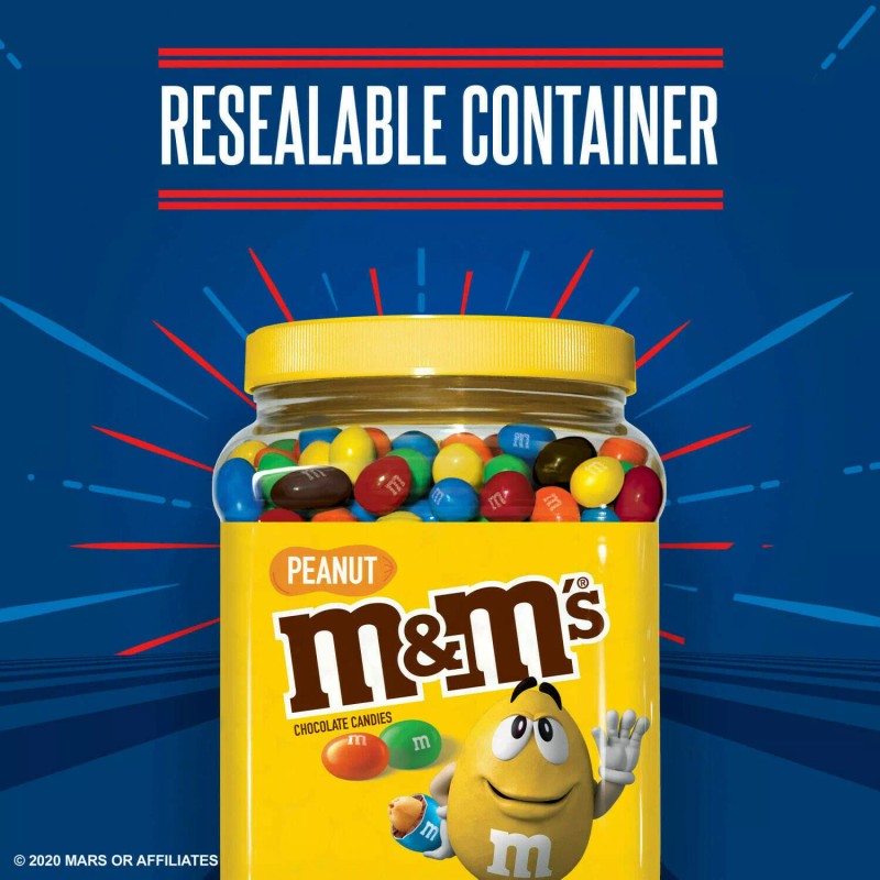 M&M's Milk Chocolate Pearnut Candies Jar (62.0 OZ)