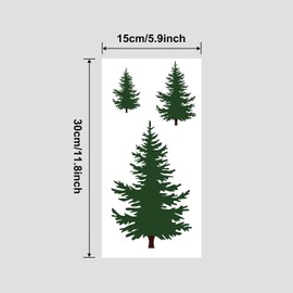 3 plantillas de árboles de pino, plantillas reutilizables para dibujo de pino para manualidades, manualidades y decoración del hogar