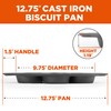 Commercial CHEF Cast Iron Biscuit Pan, Pre-seasoned Cast Iron Cookware