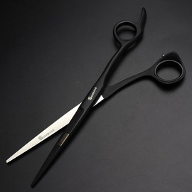 5.5 Inch 6 Inch 6.5 Inch Black Professional Hair Scissors High Hardness 400 C Cutting Disc Steel Scissors