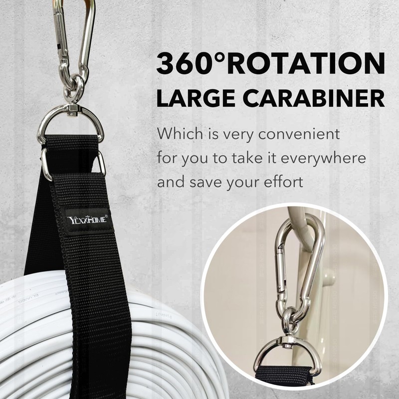 YCXX-HOME 2-Pack Heavy Duty Storage Strap with 360° Rotating Carabiner