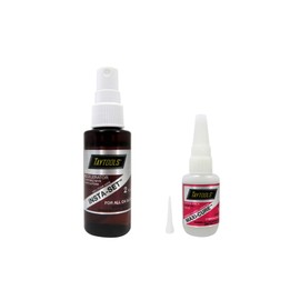 Bob Smith Industries BSI/Taytools Combo Pack with 1 OZ Extra Thick Maxi-Cure TM Cyanoacrylate CA Super Glue and 2 OZ Accelerator Insta-Set TM