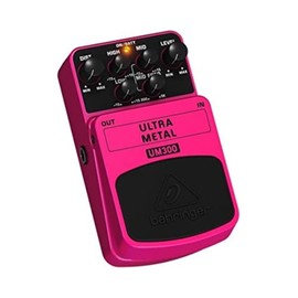Behringer Ultra Metal Distortion Effects Guitar Pedal, Pink, UM300