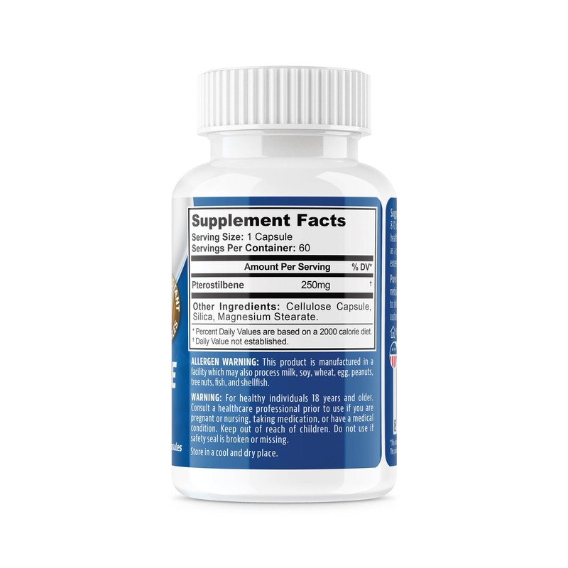 NeuropAWAY Elements Pterostilbene (60 250mg Acid Rresistant Capsules Per Bottle)