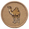 Camel Patrol Patch - 2" Diameter Round Embroidered Patch (Hook