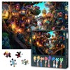 Fantasy Houses in The Forest Puzzles 1000 Stück Für Erwachsene Baumhaus Puzzle Für Erwachsene Wald Puzzles Für Heimdekoration Puzzle Geschenke Für Familie Freunde 70cmx50cm