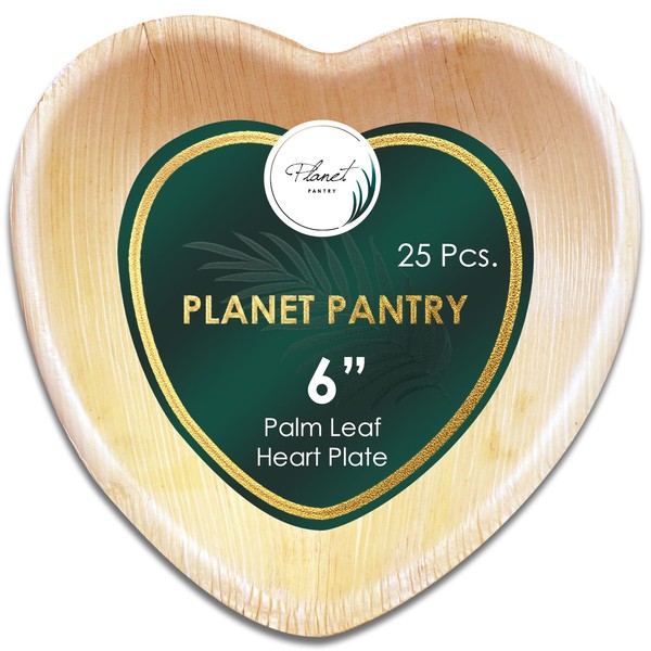 Planet Pantry Disposable Palm Leaf Round Plate Wooden Bamboo-Like Paper