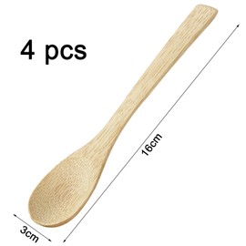 Set of 4 Handmade Wooden Spoons, Small Natural Soup Spoons, Mixing Stirring, Cooking, Wooden Spoon, Honey Spoon, Wooden Set of 4, Teak Wood for Cooking, Wooden Cooking Spoon, Soup Ladle, Cooking