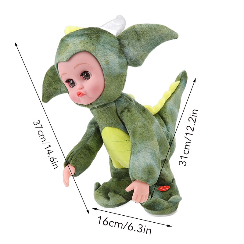 Dinosaur Baby Doll Mobile Singing Tail Wagging Soft Plastic Simulation