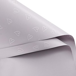 RUSPEPA 20 Sheets Flower Wrapping Paper, Love Waterproof Floral Bouquet Wrapping Paper, Florist Supplies Packaging for Birthday, Wedding and DIY Crafts, Purple