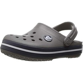 Crocs Kids' Crocband Clog , Smoke/Navy, 2 Little Kid