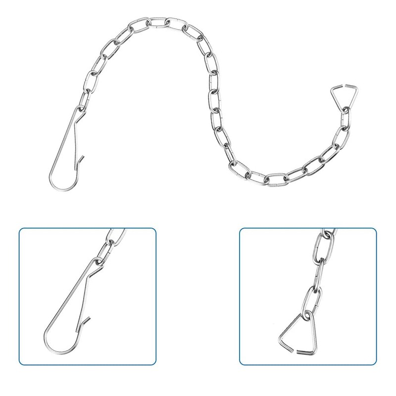 CENPEK 5 Pcs Toilet Flapper Replacement Chain Metal Triangle Hook
