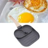 Egg Frying Pan 2 Round Cup 3 Section Stick Proof