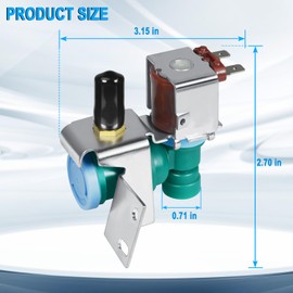 W10238100 WPW10238100 W10498992 Refrigerator Water Inlet Valve, Compatible with Whirlpool Kitchen-Aid Kenmore May-tag Ikea Refrigerator, Replacement for W11451511 AP6017532 IMV-8100 K-77473 S-86-QC N