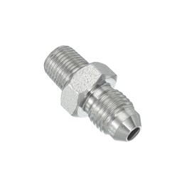 PATIKIL Pipe Adapter Connector 7/16" Male 37 ° Flare JIC x 1/8" Male R Pipe Fitting Oil Feed Restrictor Fitting Hydraulic Connector for Oil Steam Water Pipelines System