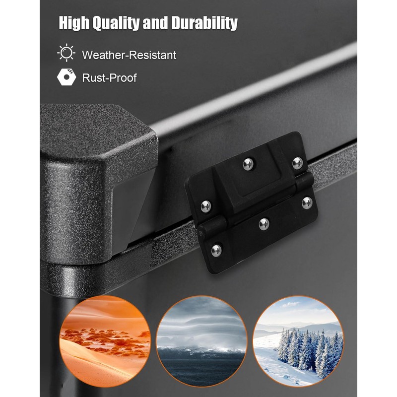 QNHEAY 2-Pack Black Cooler Oversized Mechanical Hinges Fit for Igloo