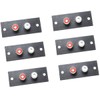 jing Black 2 Way RCA Terminal Wall Panel Plate Input