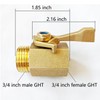 Kabter Heavy Duty Brass Garden Hose Shut Off Valve, 3/4