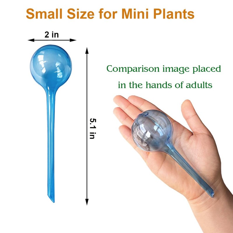 MOONSOUND Small Plant Watering Globes, 6pcs Plastic Plant Watering Devices,
