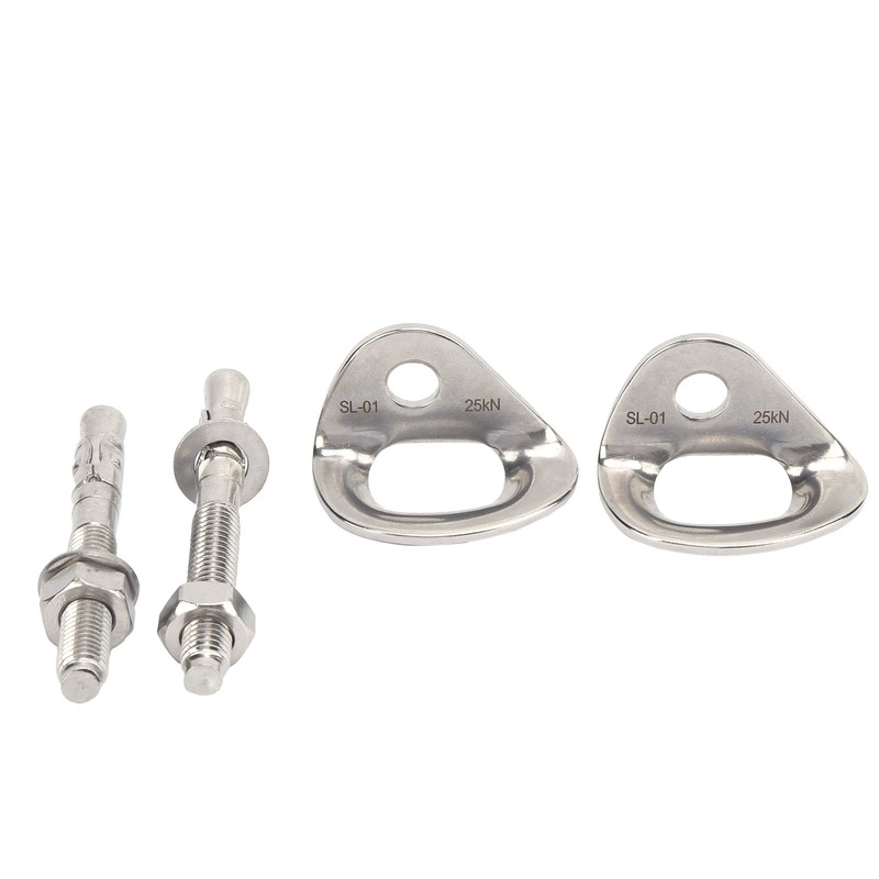 2Pcs Climbing Hangers Stainless Steel Durable Sturdy Smooth Convenient Rock