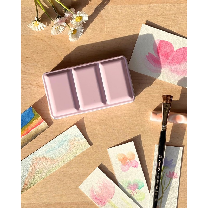 My Rock Way Pale Pink Love Empty Metal Watercolour Tin