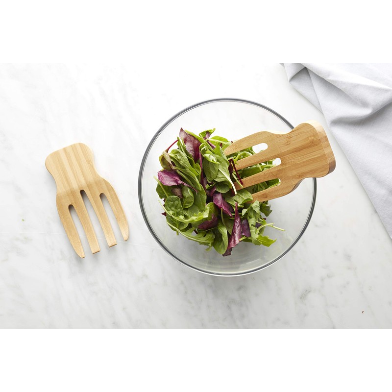 Davis & Waddell DES0204 Bamboo Salad Hands Set/2, Off-White