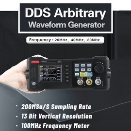 Dual-channel Function Arbitrary Waveform Generator Portable 2-Channel 200MSa/S Sampling Rate 8k Storage Depth Signal Source 2.4-inch TFT LCD Digital Arbitrary Waveform Generator