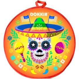 SOKKIA SOKKIA Tortilla Warmer Taco 12 Inch Insulated Cloth Pouch - Microwave Use Fabric Bag to Keep Food Warm and Fresh (Skull Sombrero Maracas Skeleton Straw Hat)