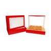 Gcardist Auto-pop Up Red 35.6x25.4x6.4cm 6Pcs Cookie Box with Window
