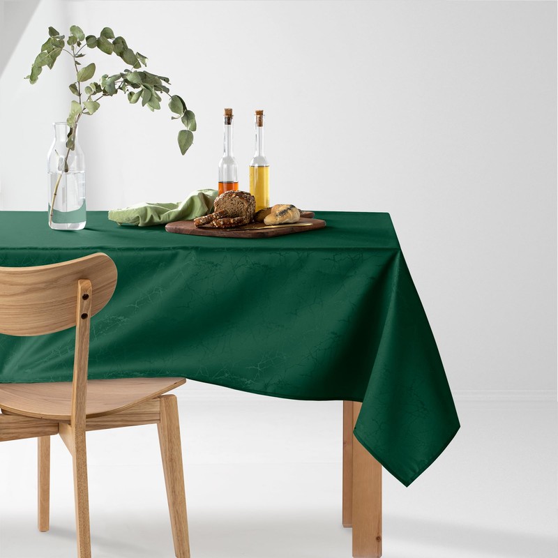 Filumi Tablecloth 140 x 200 cm Oval Dark Green Washable
