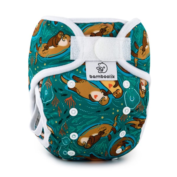 Bamboolik Duo Pocket Nappy with Insert Velcro Fastening Cloth Nappies