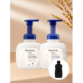 (1 random free gift) Aveeno Baby Soothing Relief Foaming Wash & Shampoo 400mlx2 / (증랜덤사은품 1개) 아비노 베이비 수딩 릴리프 포밍 워시 & 샴푸 400mlx2
