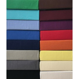 Leonado Vicenti Fitted Sheet, 100% Cotton Jersey, Choice of Colours, Sizes, Oeko-Tex Standard 100 Certified, 90 x 200 cm – 100 x 200 cm, Red