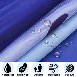 WOWTOY Shower Curtain 3D Digital Printing Home Garden Waterproof Shower Curtain Liner, Quick-Dry Washable Shower Curtain for Shower Stall, Bathroom with 12 Hooks (180 x 180cm, Ocean 01)