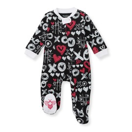 Burt's Bees Baby Boys Footed Pajamas, Sleep and Play Loose Fit, 100% Organic Cotton Soft One-piece PJs, Sizes NB to 6-9 Months