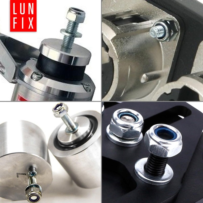 Locking Nuts M12-10 Pieces DIN 985 Self-Locking Nuts with Nylon