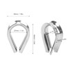 Wire Rope Cable Thimbles, 4 Pieces 12 mm M12 Stainless
