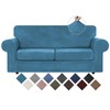 WEERRW Velvet Couch Covers for 2 Cushion Couch Sofa -