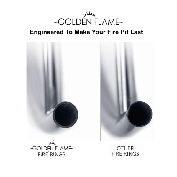 Golden Flame 12" Round Fire Pit Burner Ring (304-Series SS)