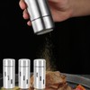 3Pcs Salt and Pepper Shakers Set Stainless Steel 3 Sizes