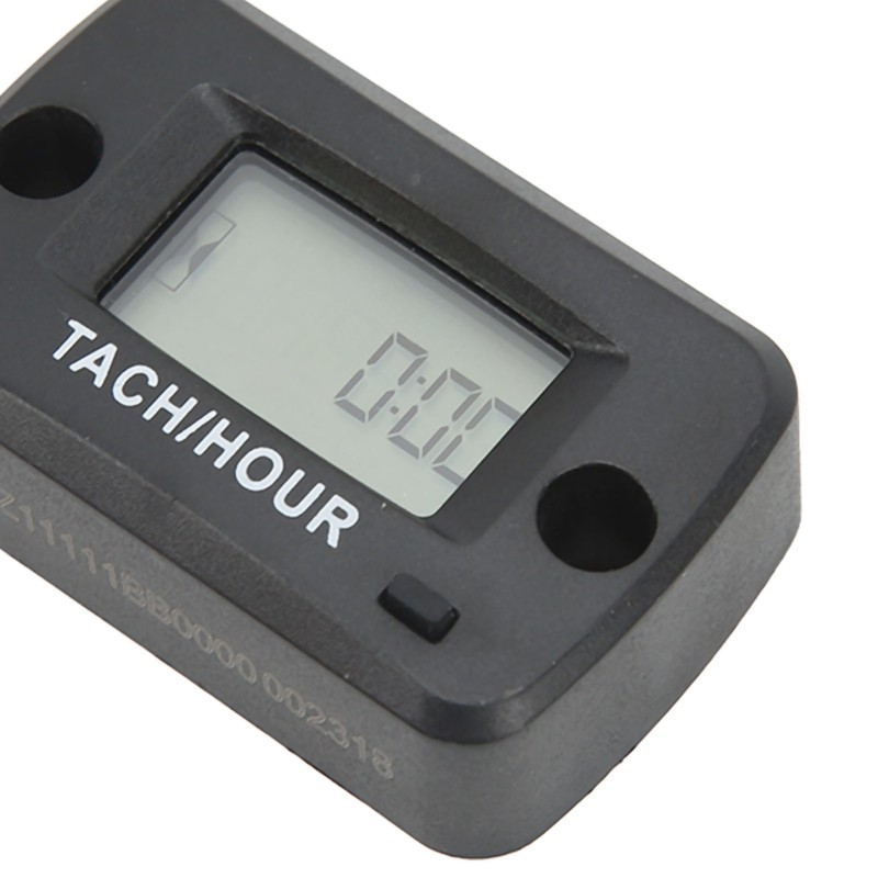 Digital Tach Hour Gauge LCD Display IP68 Waterproof 0‑999999H 0‑30000RPM
