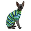 Limited Edition Sphynx Cat Cotton T-Shirts Hairless Cat Sweatshirt Pet Kitten Clothes Round Collar Kitten Shirts Vest Cats & Small Dogs Apparel (Reflection, S (3.3-4.4 lbs))