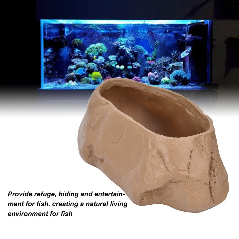 Reptile Shelter House Resin Aquarium Cave DIY Artificial Fish Tank