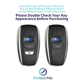 HAOYOUMEI Advanced Soft TPU 4-Buttons Key Cover is Compatible with Subaru Ascent BRZ Crosstrek Forester Legacy Outback WRX XV Key (Blue Set)