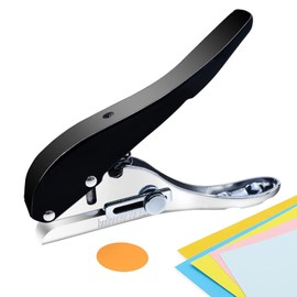NICHII Single Hole 10mm Single Hole Handheld Single Punch, Single Hole Punch, Heavy Duty Drilling Punch, Single Hole Punch, Single Hole Portable Metal Pliers for Craft Punch, PVC/ID Card, Cardboard Membership Photo (10mm)