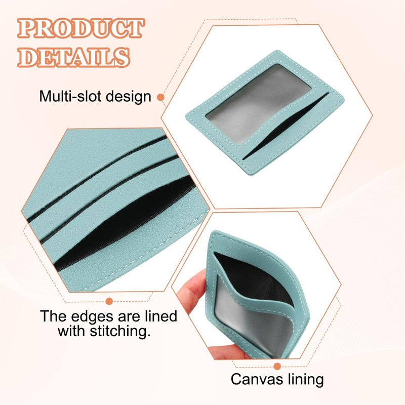 PATIKIL 2Pcs Minimalist Credit Card Holder for Women, PU Leather