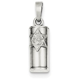 Finejewelers Sterling Silver Mezuzah Pendant Necklace Chain Included
