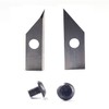 2pcs Carbide Insert Cutters 27x9x1.5mm, for Replacement Inserts V-Groove 60-Degree