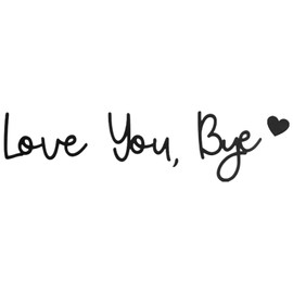 MUNSKT 1 Set Love You Bye Wall Decoration, Black Wooden Modern Home Decoration, Equipped with Double Sided Strong Tape, Used for Living Room Wall Decoration