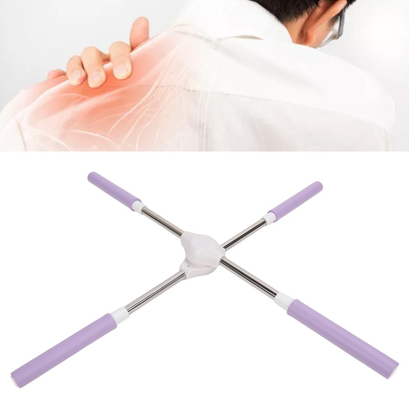 Yoga Pranayama Stick Purple Stainless Steel Correct Hunchback Open Shoulder
